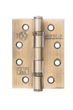 4 Inch Matt Antique Brass Ball Bearing Grade 13 Hinges - AH1433MAB
