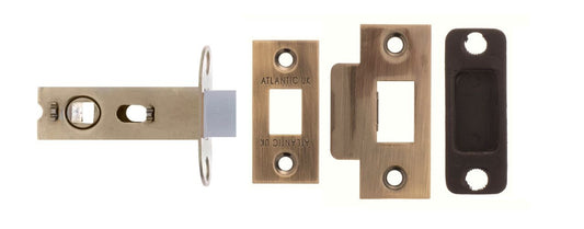 2.5 Inch AL25AB Antique Brass/Bronze Mortice Latch