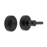 Knurled Matt Black Round rose Bathroom turn and release