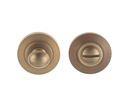 BURLINGTON ANTIQUE BRASS BATHROOM TURN BUR80/51AB PLAIN ROSE