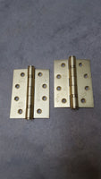 4 Inch Satin Brass Grade 13 Fire Rated Ball Bearing Hinges