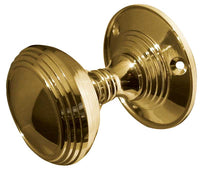 Thumbnail for Polished Brass JV181MPB Lined Mortice Door Knobs