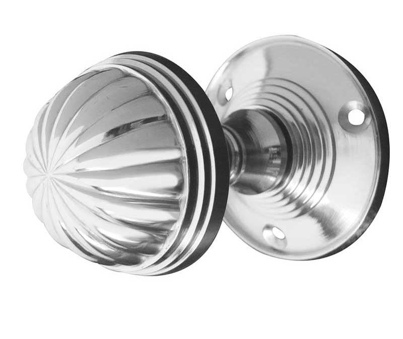 Polished Chrome JV183MPC Fluted Mortice Door Knobs