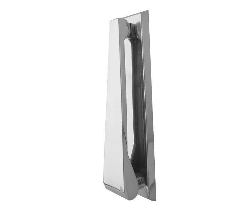 Modern door knocker polished chrome
