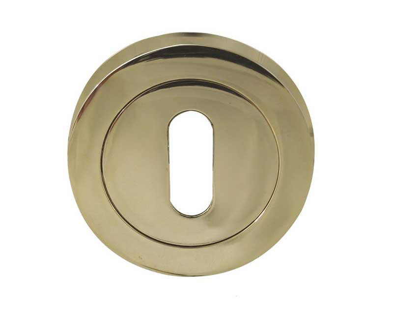 British Keyhole Profile Designer Escutcheon Plate - Various Finishes JV503