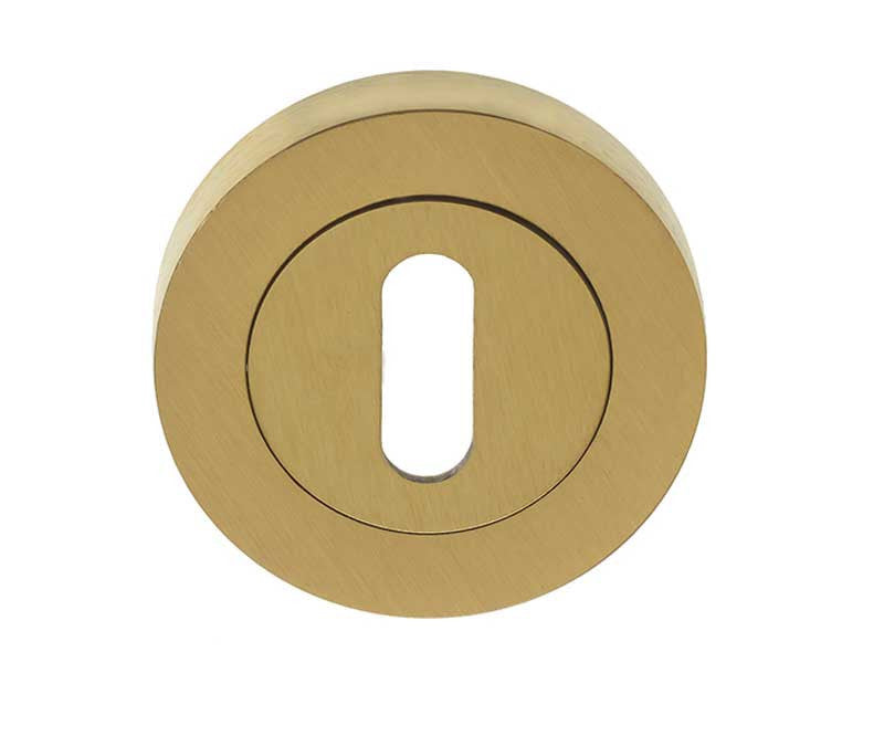 British Keyhole Profile Designer Escutcheon Plate - Various Finishes JV503