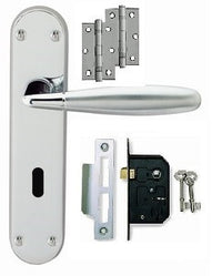 Thumbnail for Door Handle on Backplate Pack - Stylo Lock - Dual Finish