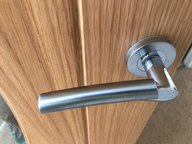 JV760pcsc arkus dual finish door handles by frelan hardware