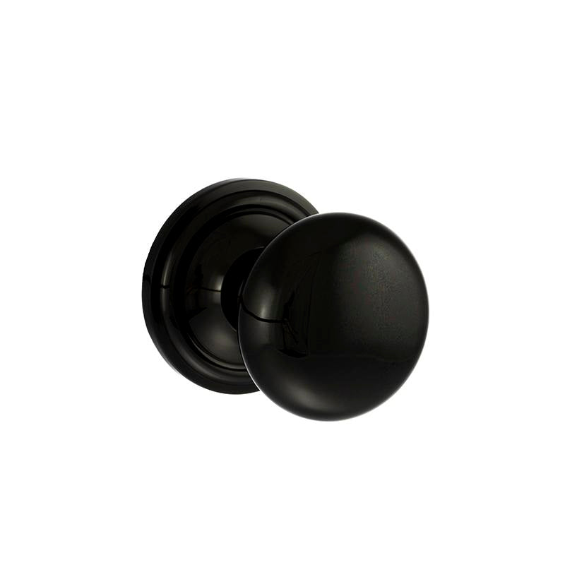 Atlantic UK Old English, OE58MMKBN Harrogate Mushroom Mortice Door Knobs - Black Nickel