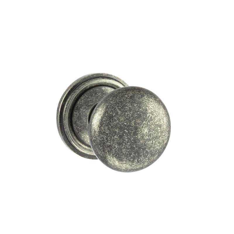 Atlantic UK Old English, OE58MMKDS Harrogate Mushroom Mortice Door Knobs - Pewter Distressed Silver