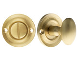 Reeded Bathroom Turn & Release - Satin Brass