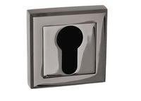 Thumbnail for Black Nickel Square EURO PROFILE Keyhole Escutcheon S2-ESC-ESBN