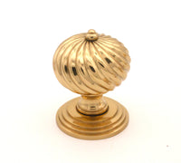Thumbnail for Solid Brass Burcot 'Swirl' Mortice Door Knobs - SB2101PB