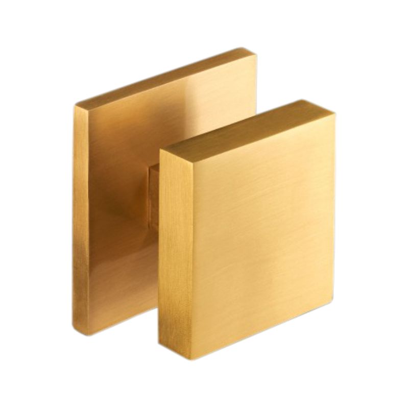 Satin Brass 'Square' Centre/Entrance Door Knob - M4D2202SB