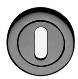 Black Nickel Round British Keyhole Profile Escutcheon S2ESC-KR-BN