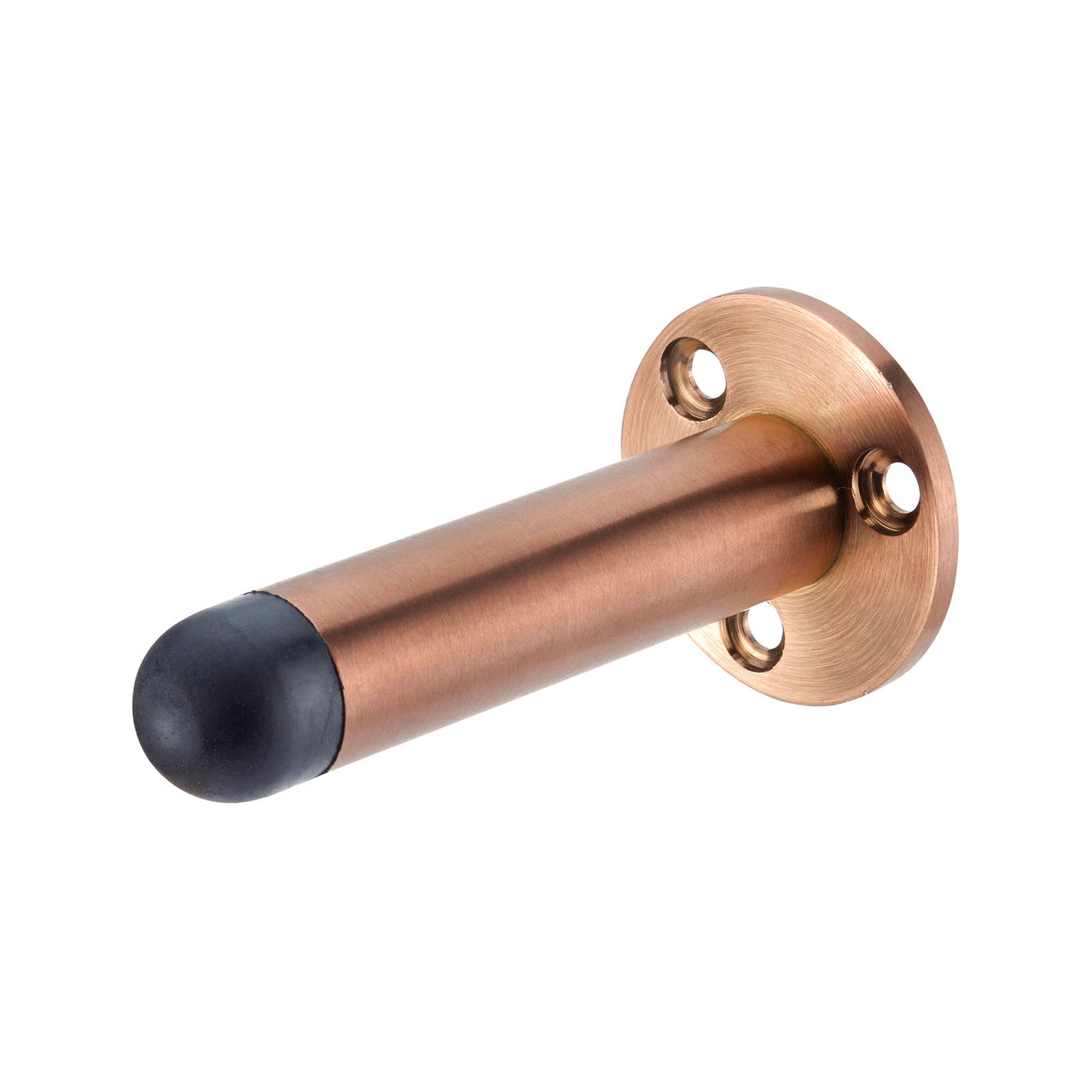 Satin Copper Skirting Mounting Door Stopper - 75mm Projection