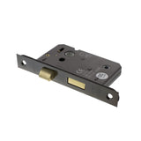 Black Nickel Bathroom Mortice sash Lock - 2.5 Inch Lock 45mm Backset and 3 Inch Lock 57mm Backset