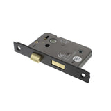 Matt Black Bathroom Mortice sash Lock - 2.5 Inch Lock 45mm Backset and 3 Inch Lock 57mm Backset