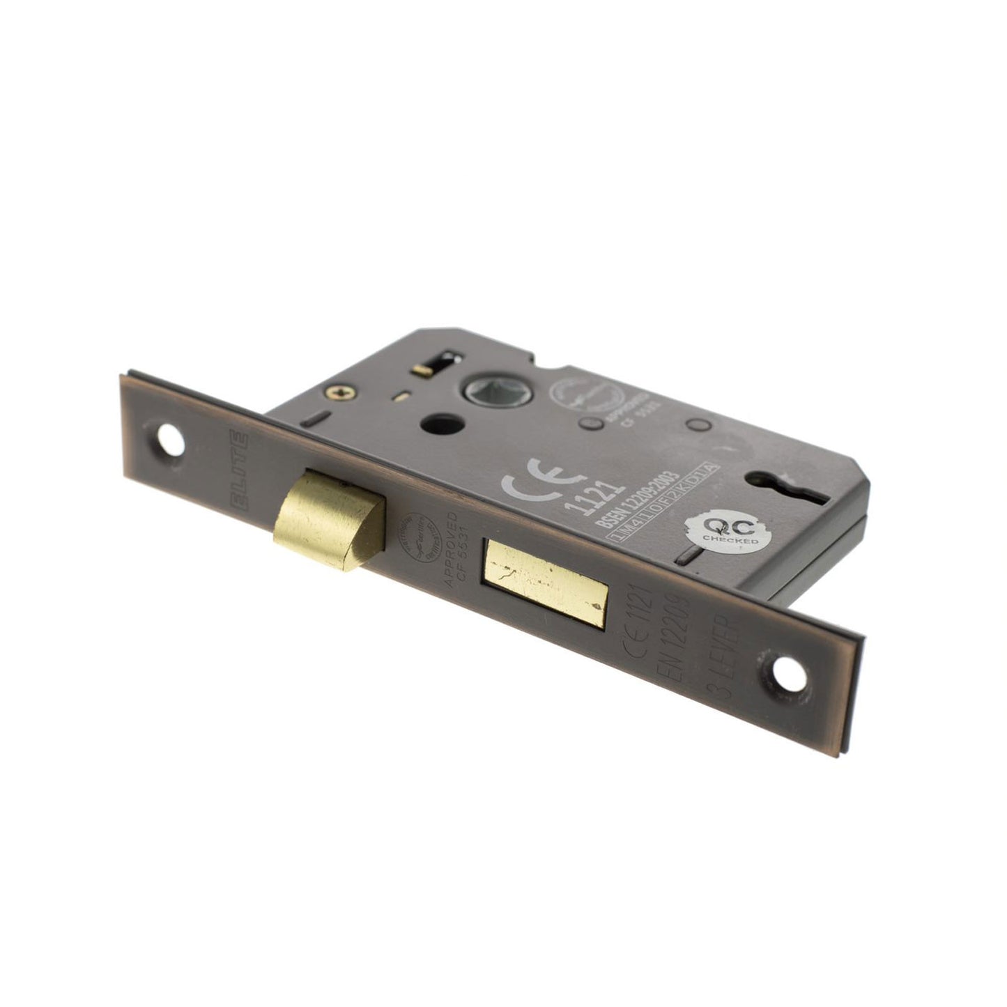 Antique Copper 3 Lever Internal Sash Lock - 2.5 Inch Lock 45mm Backset and 3 Inch Lock 57mm Backset