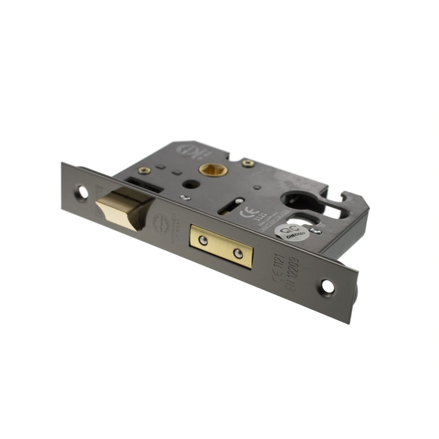 Black Nickel Euro Profile Mortice Sash Lock - 2.5 Inch Lock 45mm Backset and 3 Inch Lock 57mm Backset