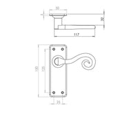 Thumbnail for Chester Handforged Pewter Door Handles Lock