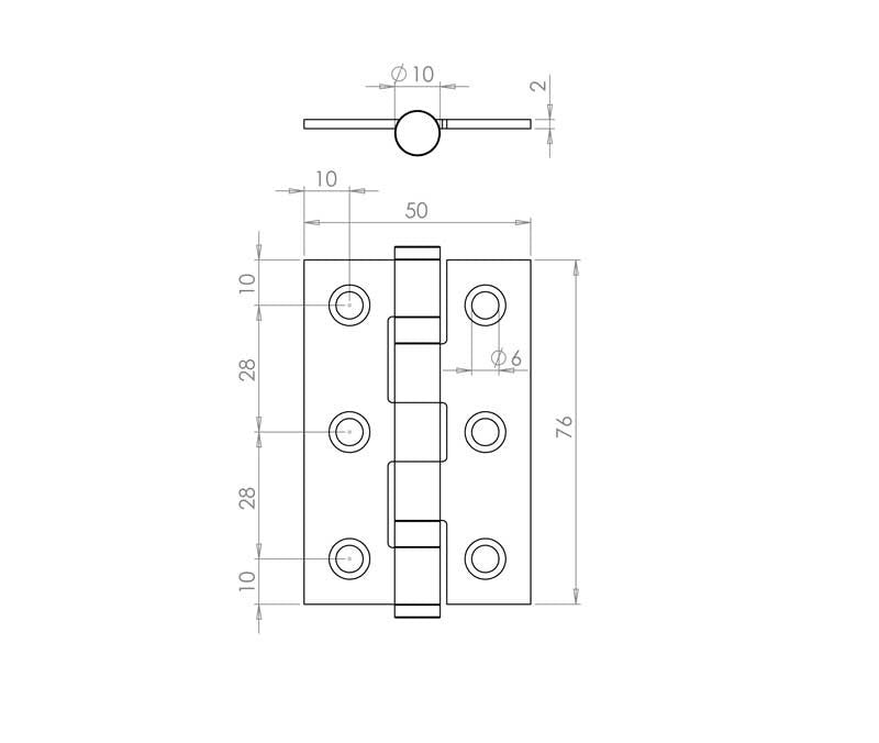 3 Inch Grade 7 Fire Rated, Satin Stainless Steel, Ball Bearing Hinges