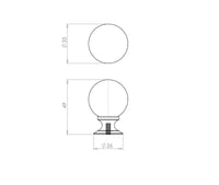 Thumbnail for JH1151 Clear Glass Cupboard Knob - Various Sizes