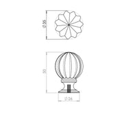 Thumbnail for JH1152 Pumpkin Glass Cupboard Knob - Various Sizes