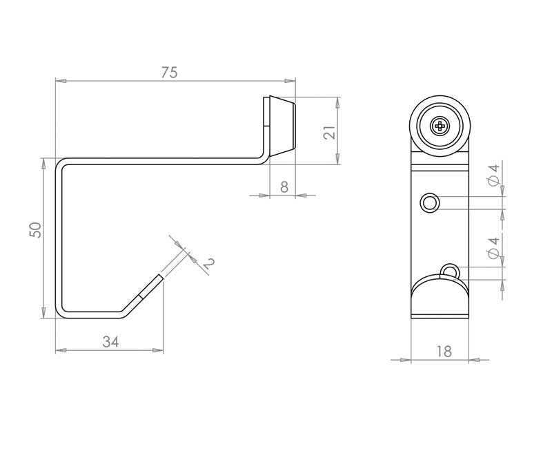 Stainless Steel Buffered Hat and Coat Hook - JSS15