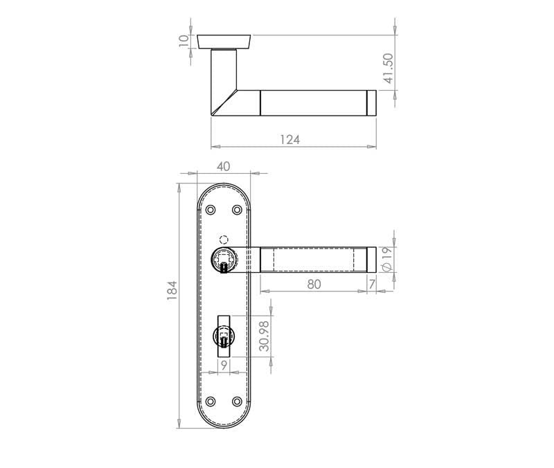 Complete Door Handle Bathroom Pack Mitred Design - JV438