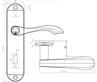 Thumbnail for Broadway Door Handles On Back Plate Satin Chrome