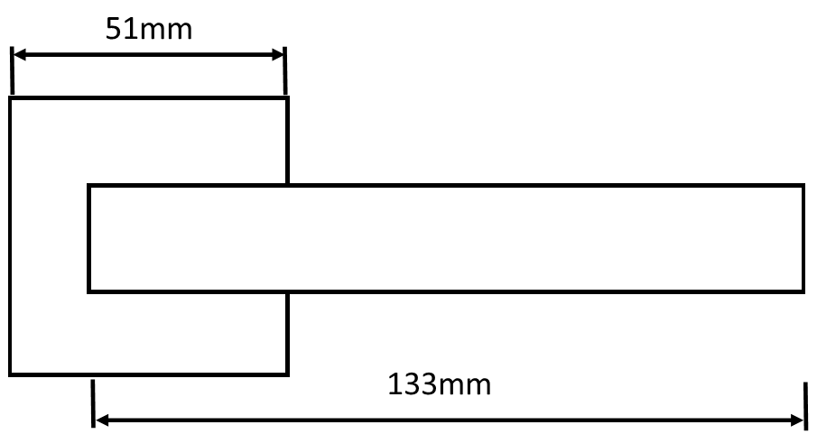 Kansas Black Nickel Door Handles On Square Rose S24SBN