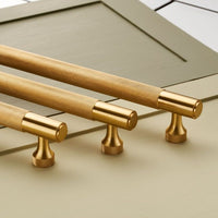 Thumbnail for Spira Brass - Solid Bar Brished Brass Knurled Pull Handles - 160mm, 260mm or 360mm