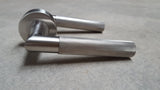 Stainless Steel Knurled Door Lever Handle On Round Rose