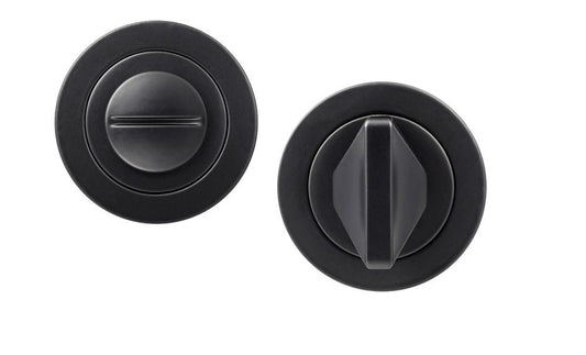 Matt Black Round Rose Bathroom Turn and Release Mechanism
