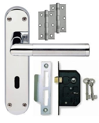 Complete Door Handle Lock Pack Mitred Design - JV436