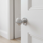 Polished Chrome Large Reeded Beehive Mortice Door Knobs, 63mm  - SB2106PC - fitted on a door