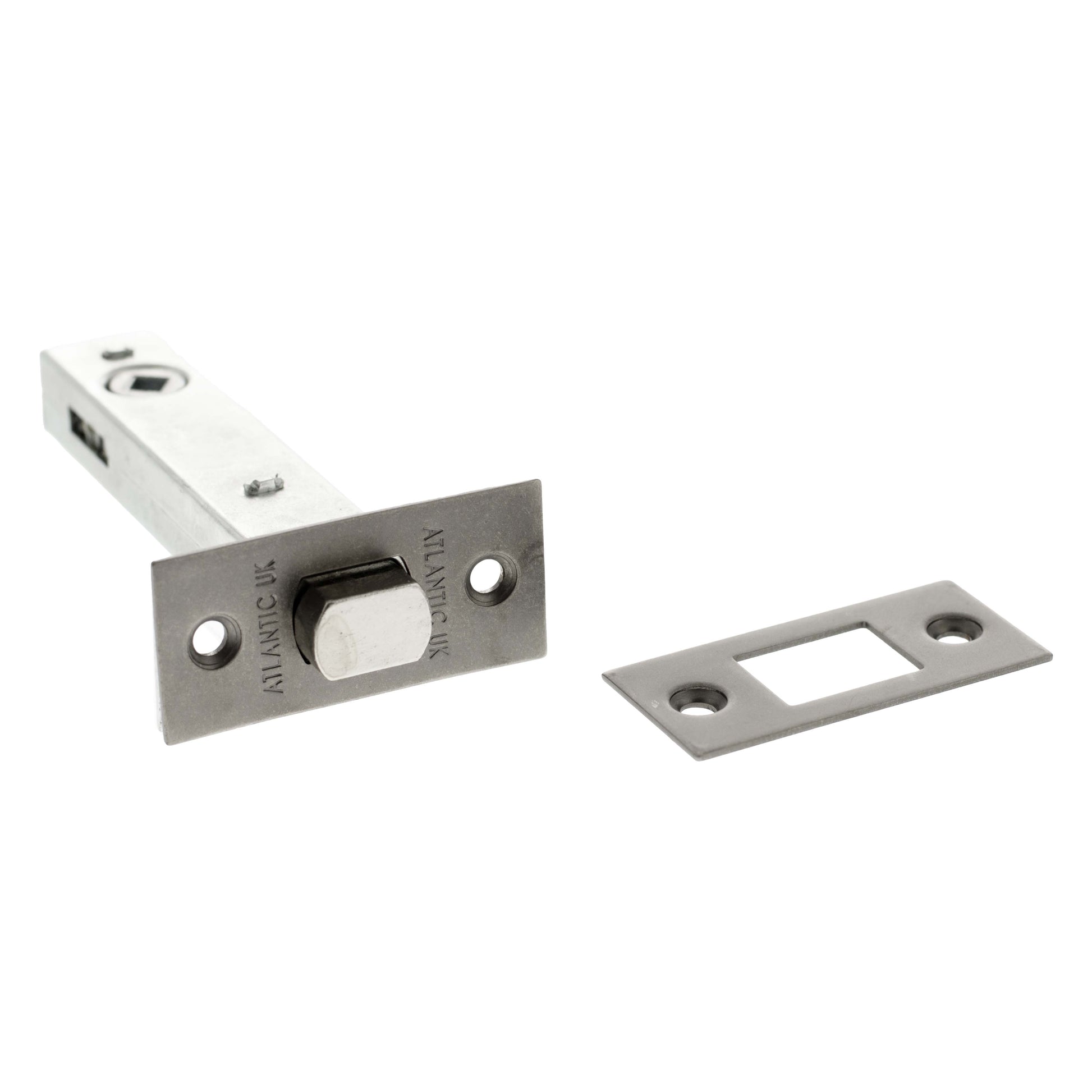 2.5, 3 And 4 Inch - Distressed Silver Pewter Bathroom Deadbolt product image