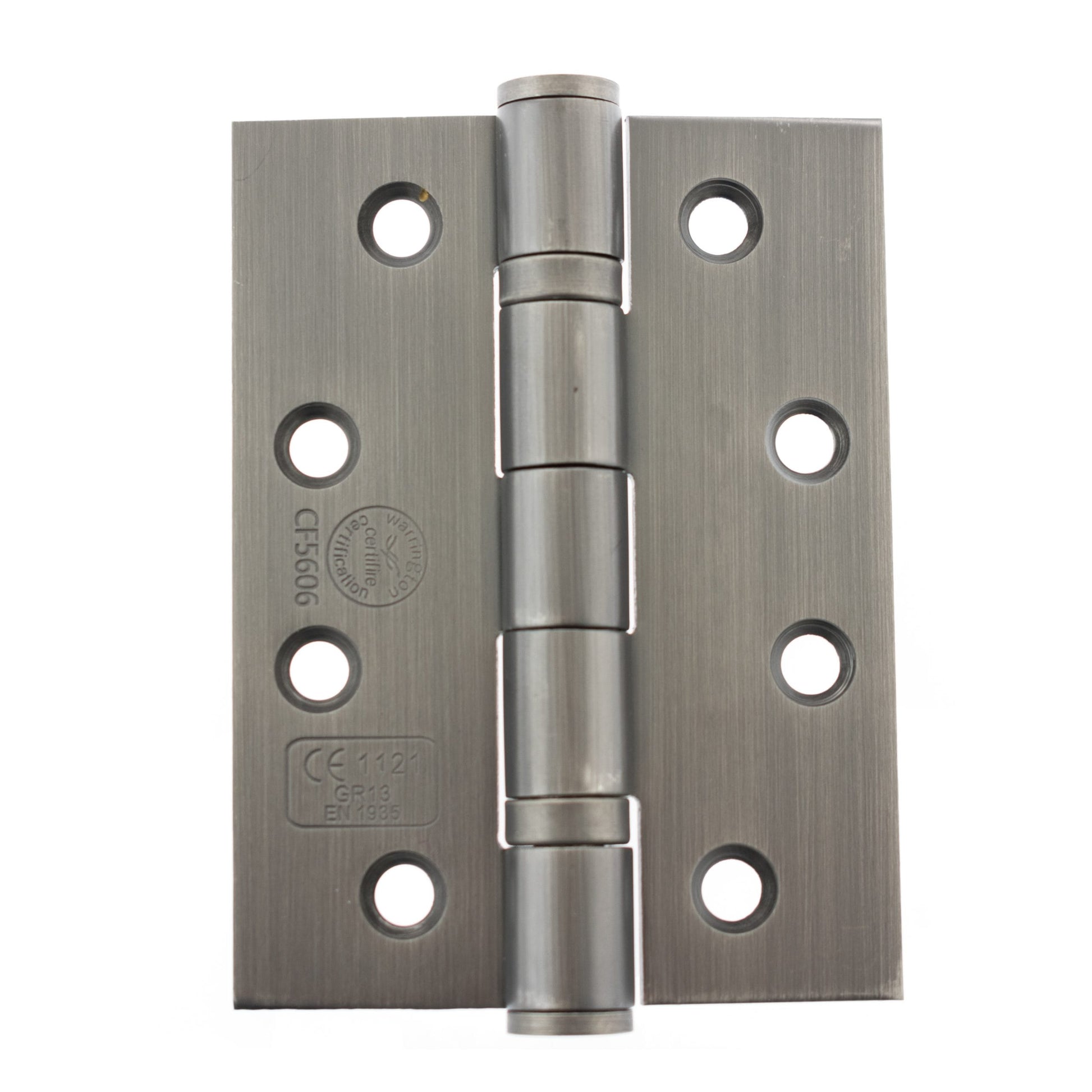 4 Inch Matt Gun Metal Ball Bearing Grade 13 Fire Rated Hinges - AH1433MBN product image