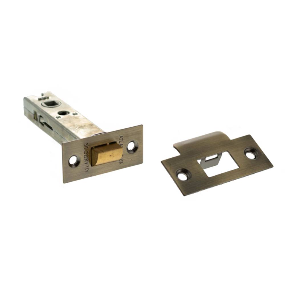 4 Inch AL4AB Antique Brass Heavy Sprung Mortice Latch - Fire Rated product image