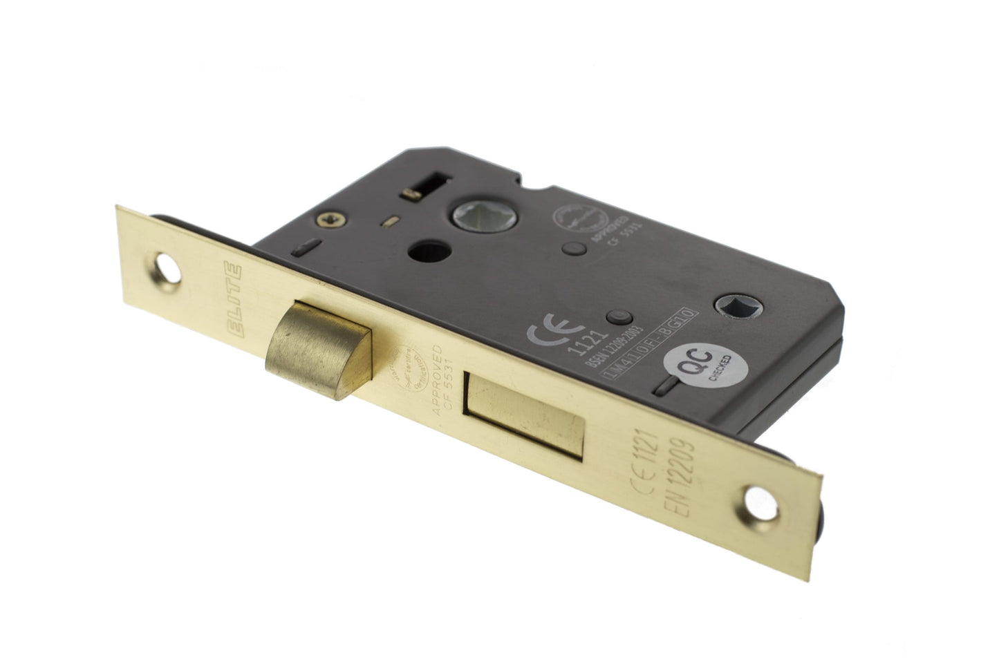 Satin Brass Double Sprung Bathroom Mortice Lock - 2.5 & 3 Inch product image