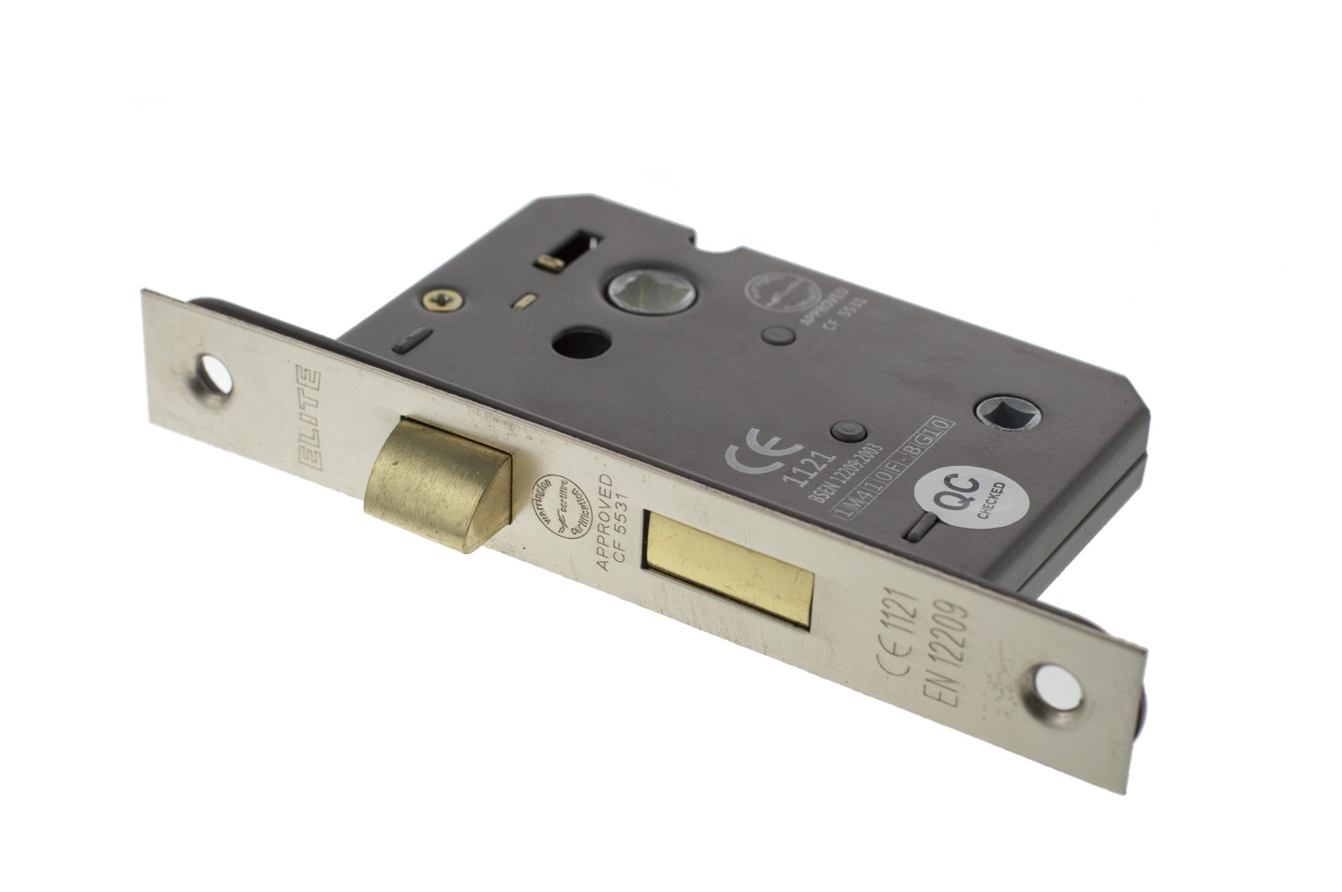 Satin Nickel Double Sprung Bathroom Mortice Lock - 2.5 & 3 Inch product image