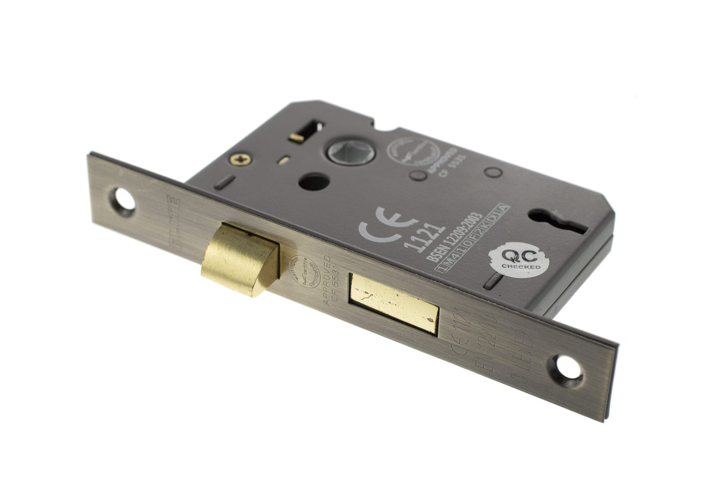 Antique Brass 3 Lever Mortice Sash Lock - 2.5 & 3 Inch product image