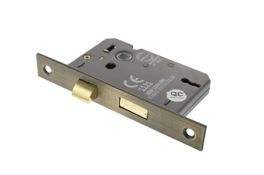 Matt Antique Brass 3 Lever Mortice Sash Lock - 2.5 & 3 Inch product image