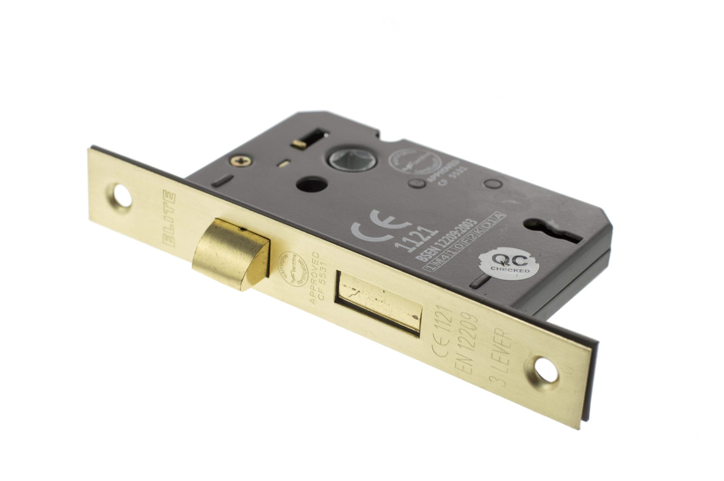 Satin Brass 3 Lever Mortice Sash Lock - 2.5 & 3 Inch product image