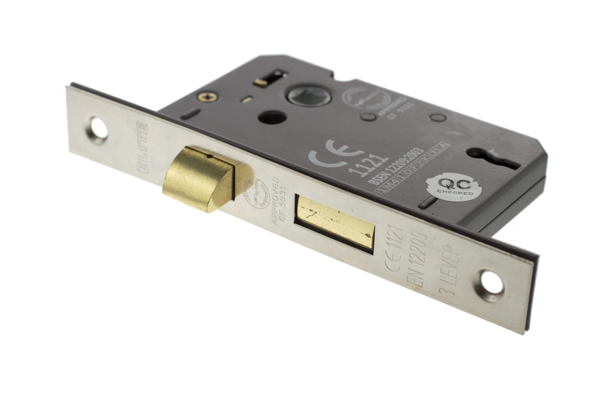 Satin Nickel 3 Lever Mortice Sash Lock - 2.5 & 3 Inch product image