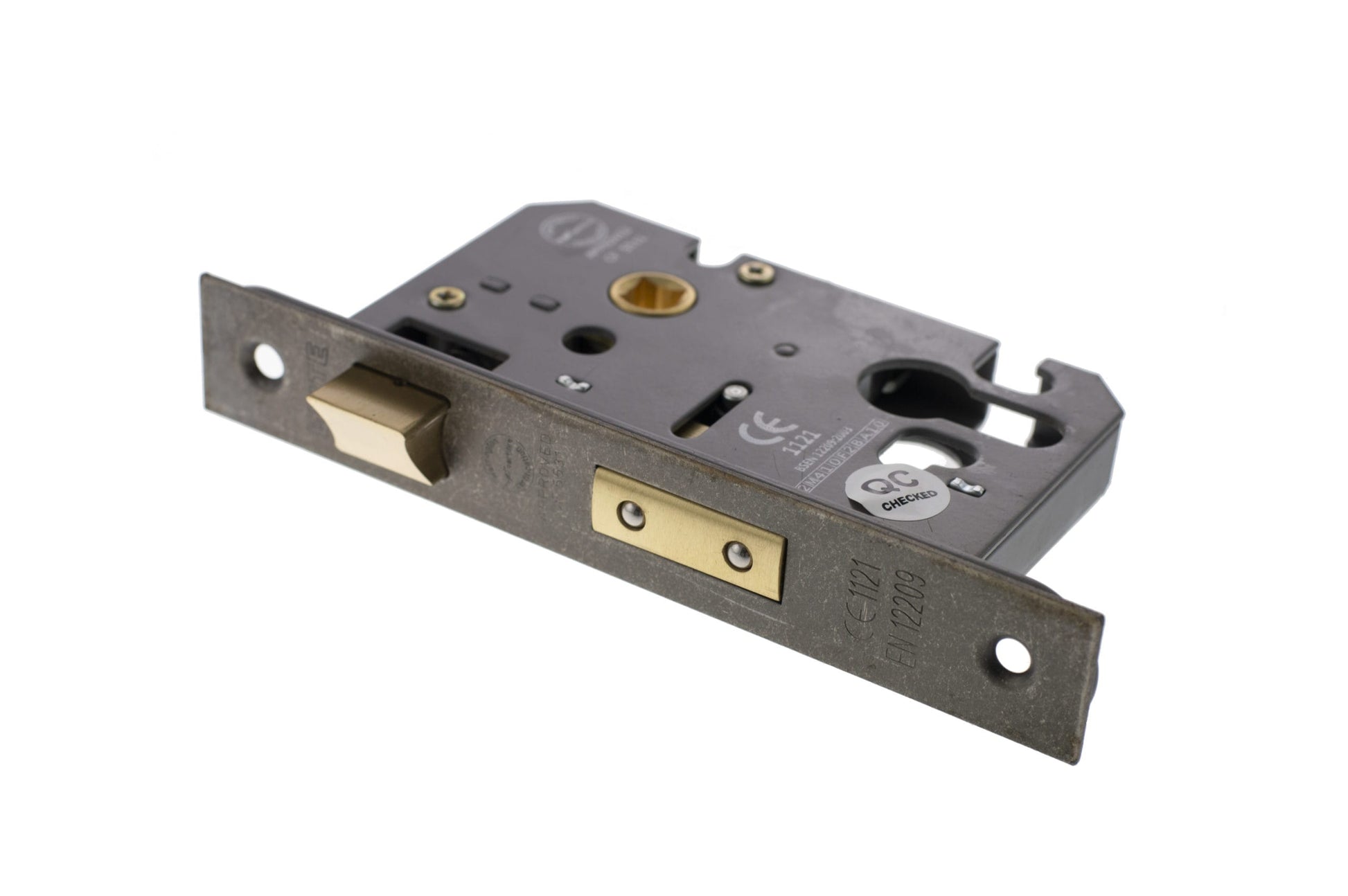 Distressed Silver Pewter Euro Profile Mortice Sash Lock - 2.5 & 3 Inch product image