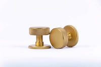 Thumbnail for Knurled Mortice Door Knobs - Satin Brass, Connaught - Spira Brass