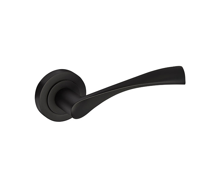 MATTE BLACK D22 LEVER ON ROSE SPRUNG