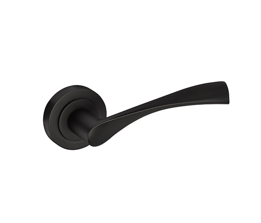 MATTE BLACK D22 LEVER ON ROSE SPRUNG